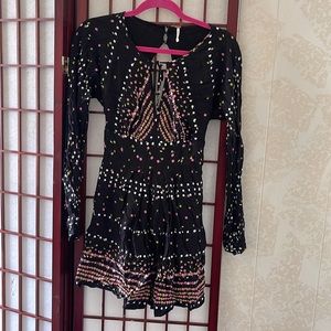 Free People dot print cut out dress size 2